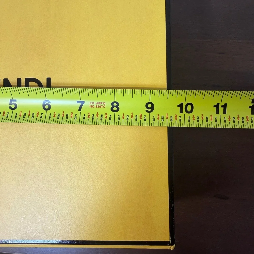 Fendi Roma Empty Yellow Magnetic Gift Box 9.5x8.5x4 Authentic Packaging w Tissue